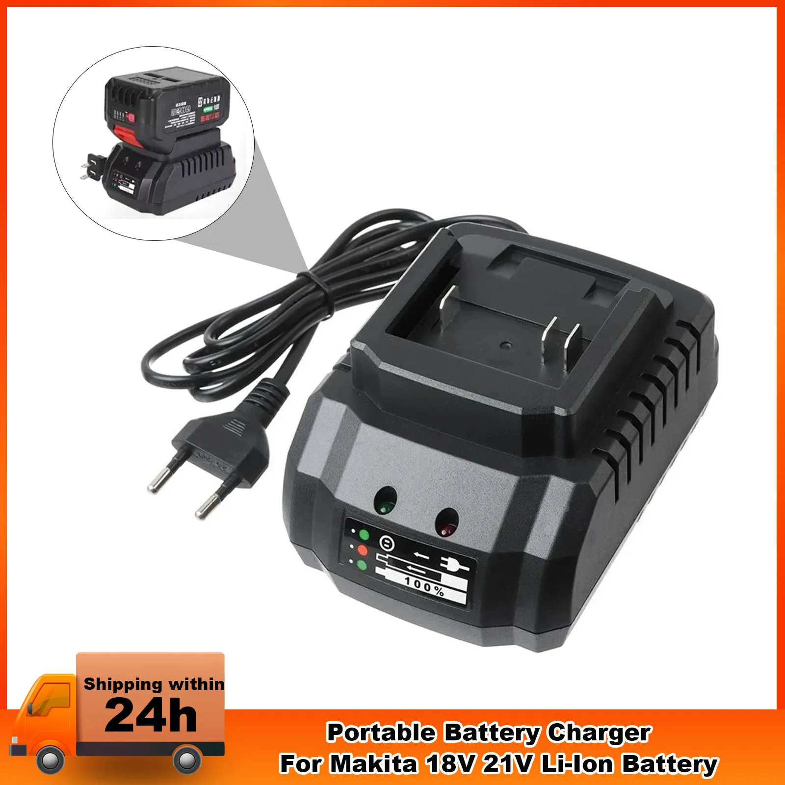 

Portable Battery Charger Replacement For Makita 18V 21V Li-Ion BL1415 BL1420 BL1815 BL1830 BL1840 BL1860 Electric Drill Grinder