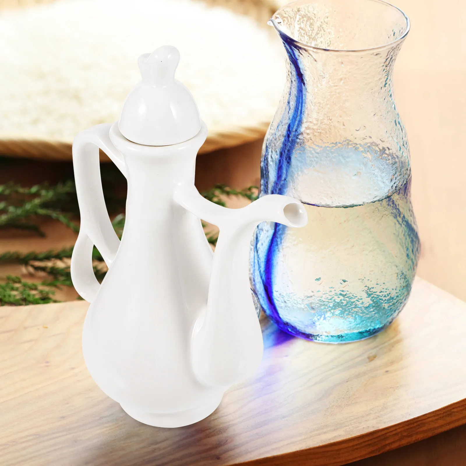Ceramic Portable Wine Kettle with Ergonomic Handle & Precision Spout for Easy Pouring – Home, Restaurant, Kitchen