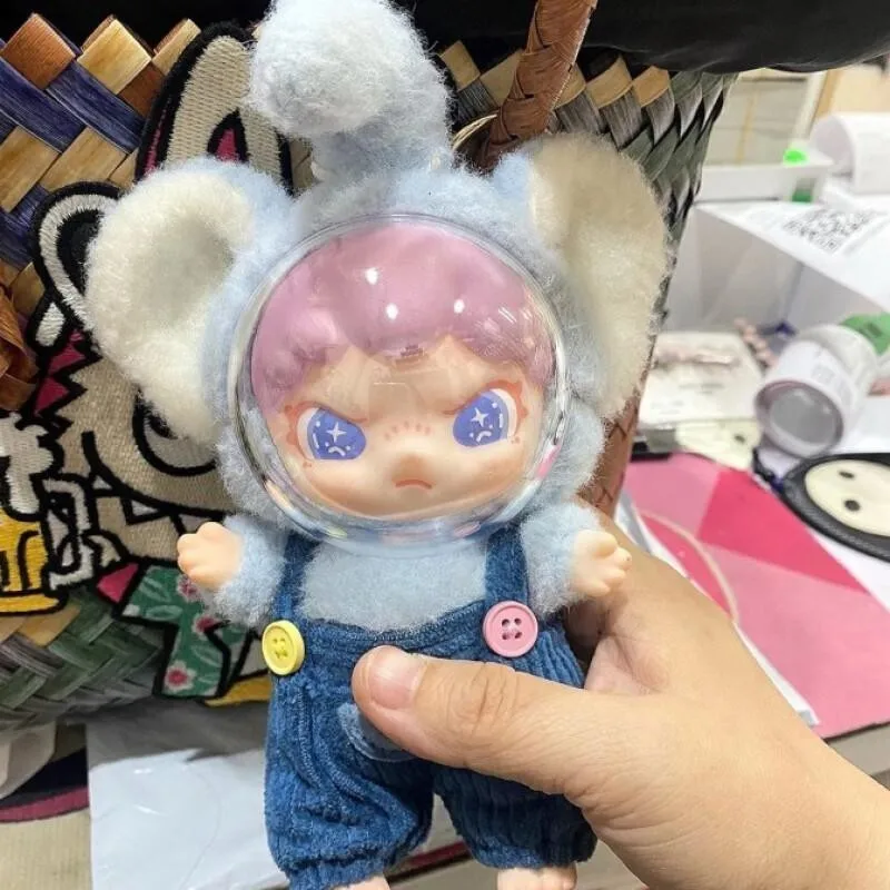 For 17cm Labubu Doll Mask Transparent Acrylic Face Protection Cover Dust and Dirt Proof Mask