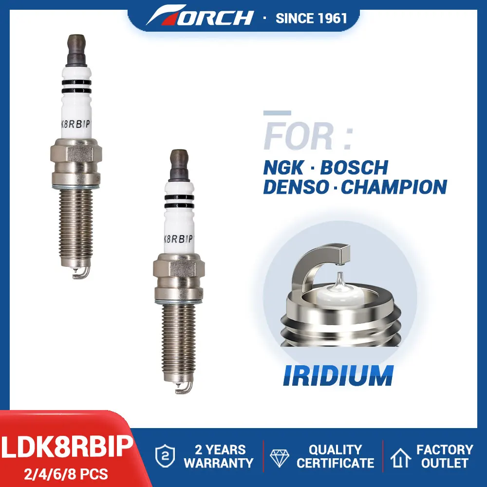 2-8PCS Iridium Platinum Spark Plugs Torch LDK8RBIP Replace for Candles 4471 LKR8AP BMW 12127835198 12120032273 Auto Parts