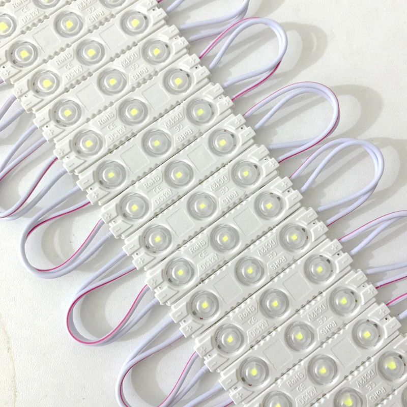 100pcs 1.5w 2835 LED Module 61*13mm DC12V White Warm White Red Green Blue Yellow Purple Sign Backlight Channel Letter Car Truck