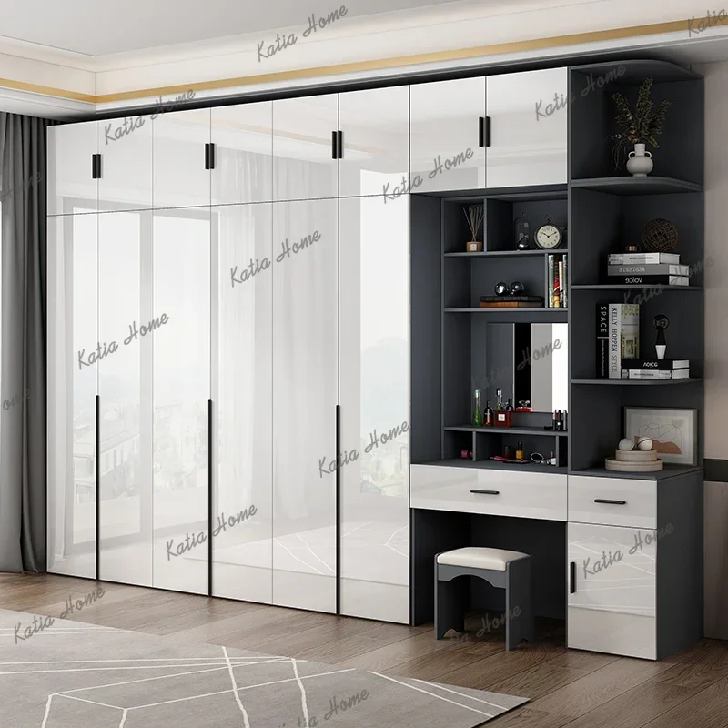 FG Low Price Doors Wardrobes Mirror Medium Clothes Wooden Open Wardrobes Storage Armoire Cheap Armario Armable De Ropa Furniture