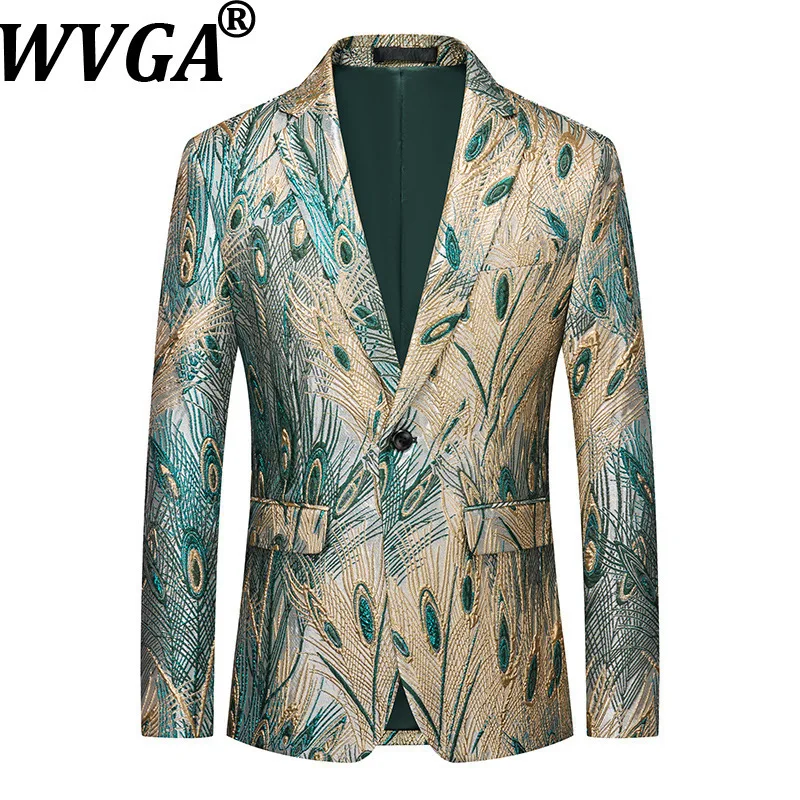 

WVGA Spring Autumn New Man Tide Embroidery Jacquard Design Fashion Blazer Niche Chic Casual Turn-Down Collar Suit-Coat Ins W8877