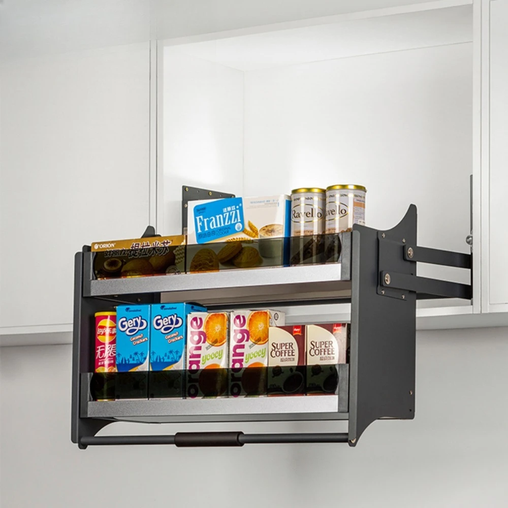 

Kitchen Accessories Storage Elevator Basket Pull Cabinet Shelf Organizer