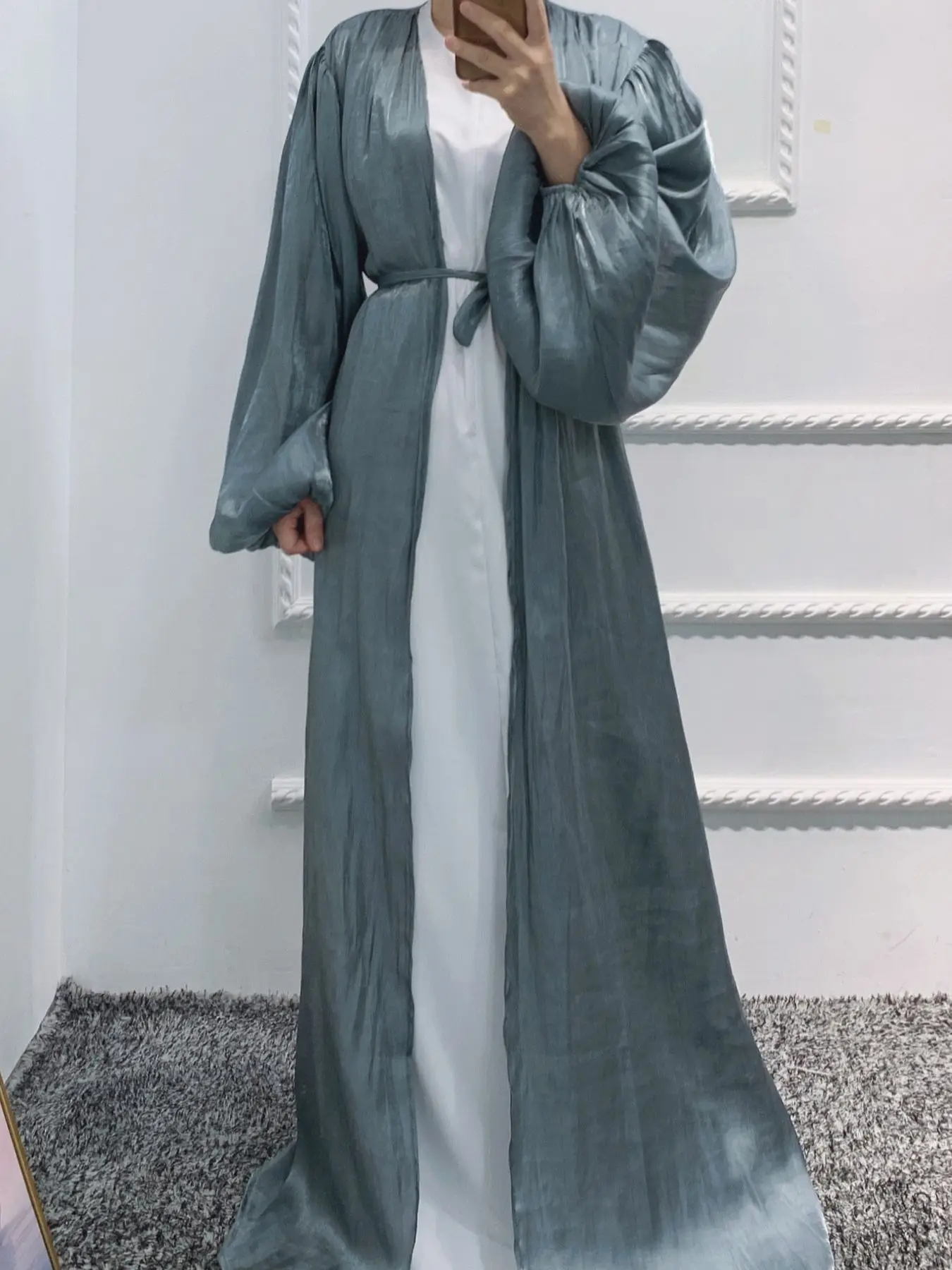 Robe Cardigan Abaya Long Dress Shiny Fashion Party Evening Women Muslim Moroccan Kaftan Jalabiya Islam Women\'s Clothes