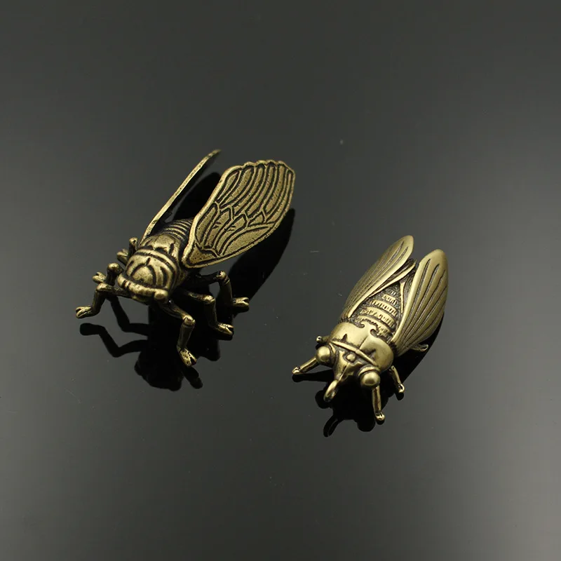 Brass Cicada Tabletop Small Ornaments Décoration Miniature Make A Huge Splash Car Interior Ornaments Desk Accessories