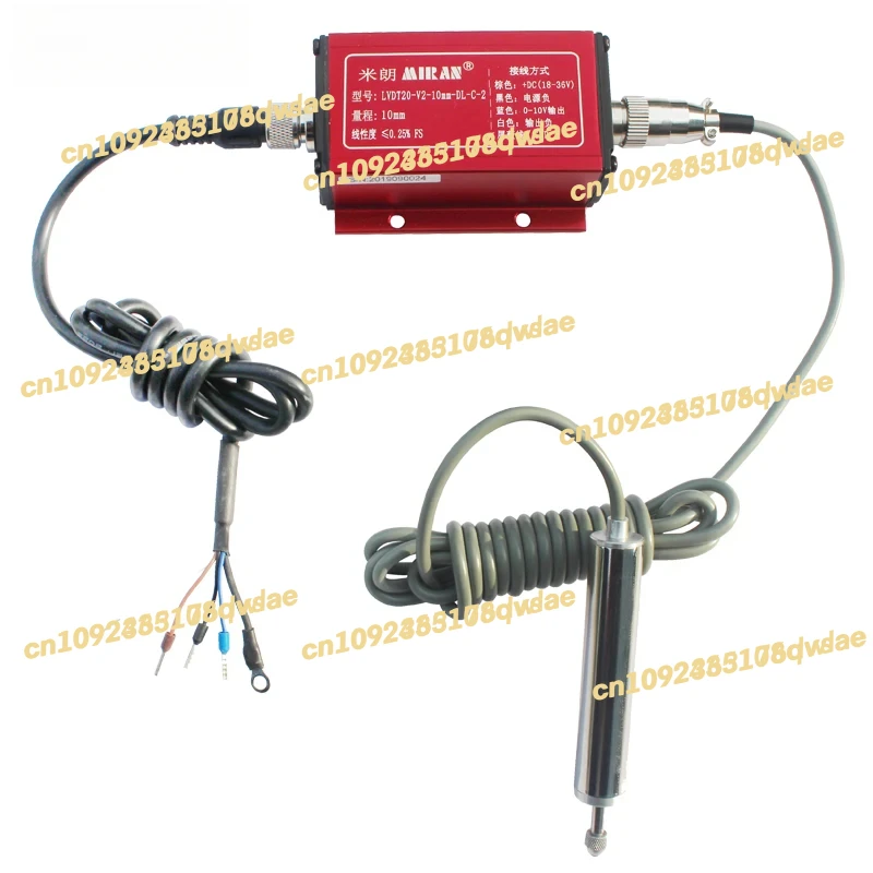 

Miran Spring Loaded LVDT Transducer Inductive Linear Position Displacement Separating Self Return LVDT Transducer ±10V Output