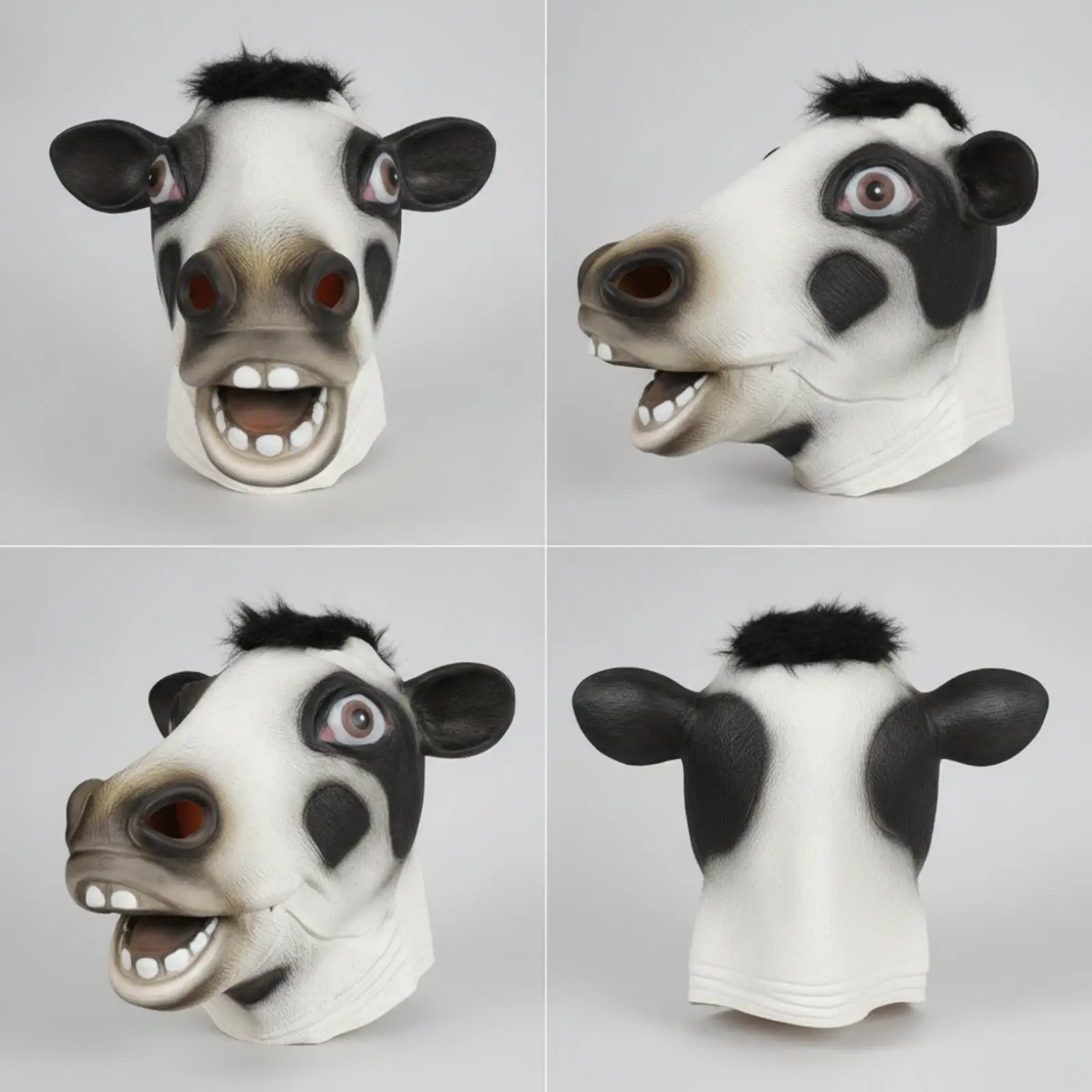 牛の頭飾り、面白い牛の頭の装飾品、大人、コスプレイヤー、ハロウィン、コスプレ、ステージ用のリアルな装飾品