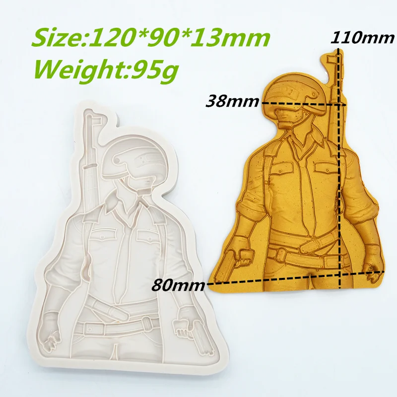 Silicone Mold War Soldier Kitchen Resin Baking Tools For DIY Pastry Cake Hat Fondant Moulds Dessert Chocolate Lace Decoration