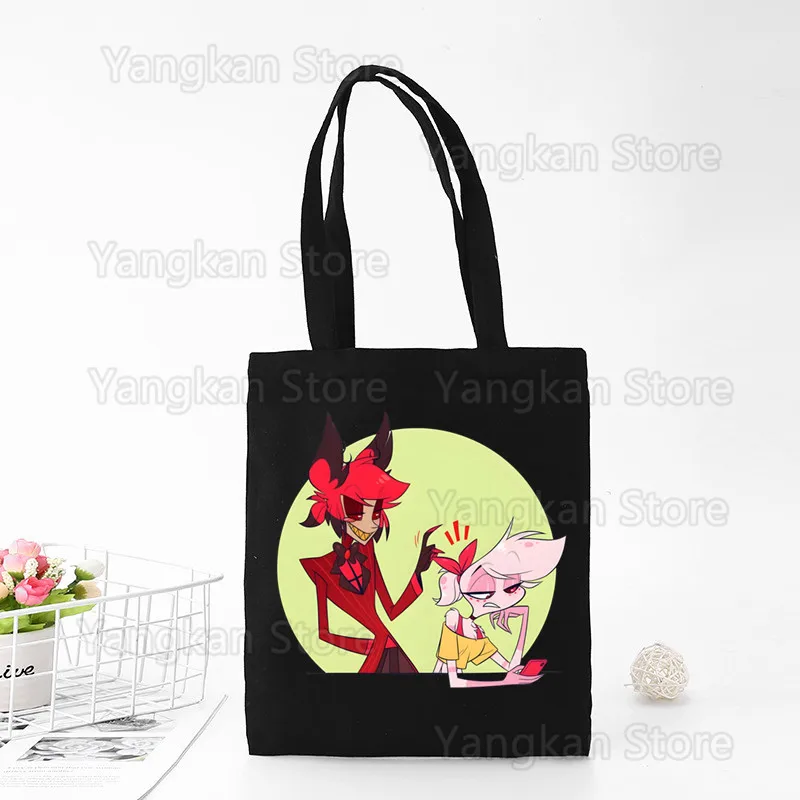 Alastor Custom Tote Bag Shopping Original Design Black Unisex Travel Canvas Bags Eco Foldable Shopper Bag