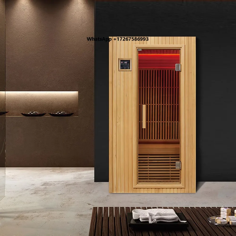 Customizable 1-Person Traditional Wood Steam Sauna Room Modern Design Style Price for Indoor and Outdoor Use