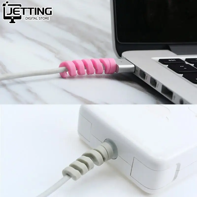 10/6/1pcs Cable Protector Bobbin Winder Data Line Case Rope Protection Spring Twine For Phone USB Earphone Cover