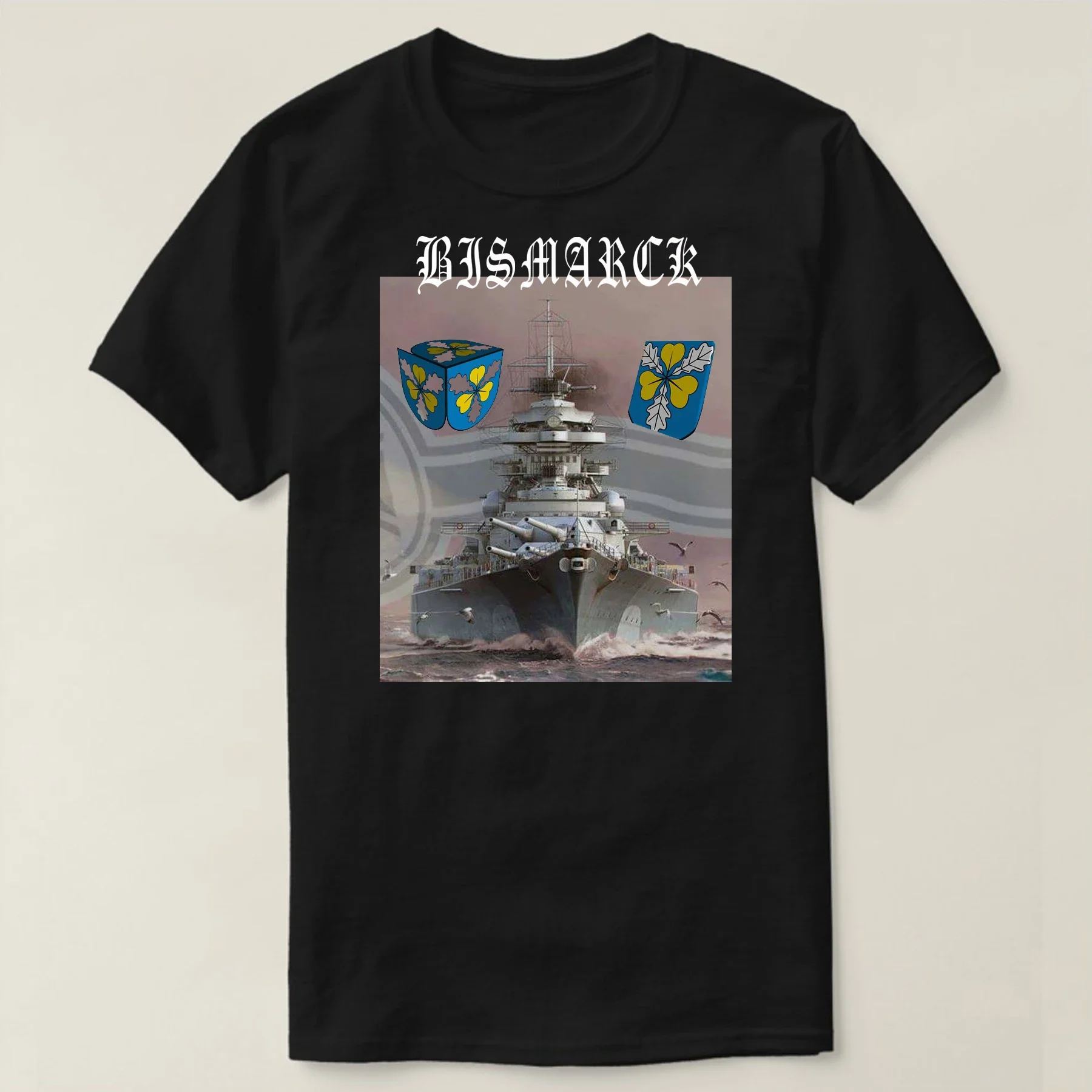 

WW2 German Naval Bismarck Battleship T-Shirt 100% Cotton O-Neck Short Sleeve Summer Casual Mens T-shirt Size S-3XL