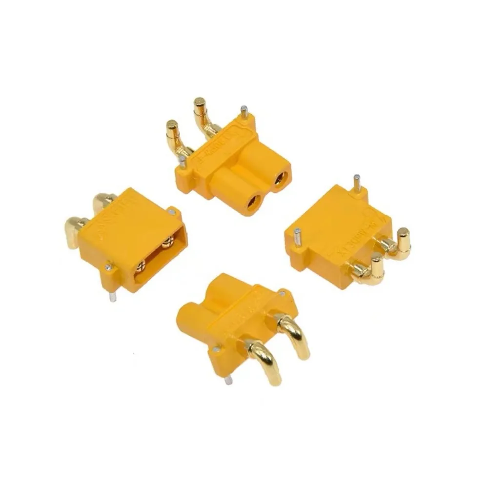 Durable Gold Plated Pin XT30PW Connector Low Resistance PA Insulation Housing PCB Mount Plug 2Pin Connector FPV Aircraft