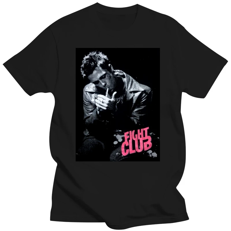 Men t shirt Fight Club Brad Pitt movie tshirt