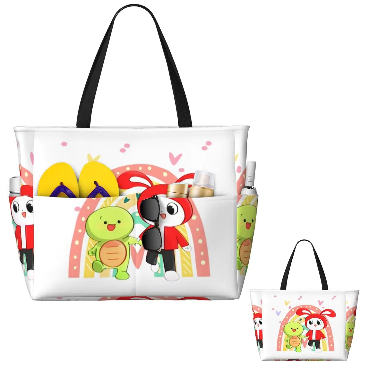 حقيبة جي جي ميكي مايزن للشاطئ، حقيبة رياضية للصالة الرياضية واليوجا، حقيبة كبيرة للنساء، حقيبة سفر للياقة البدنية