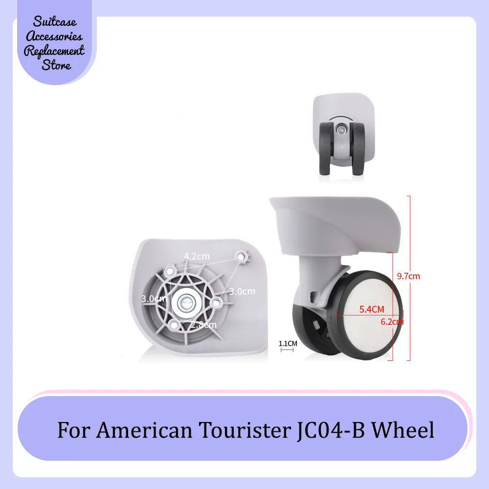 

For American Tourister JC04-B Universal Grey Wheel Replacement Suitcase Smooth Silent Shock Absorbing Durable Accessories Wheels