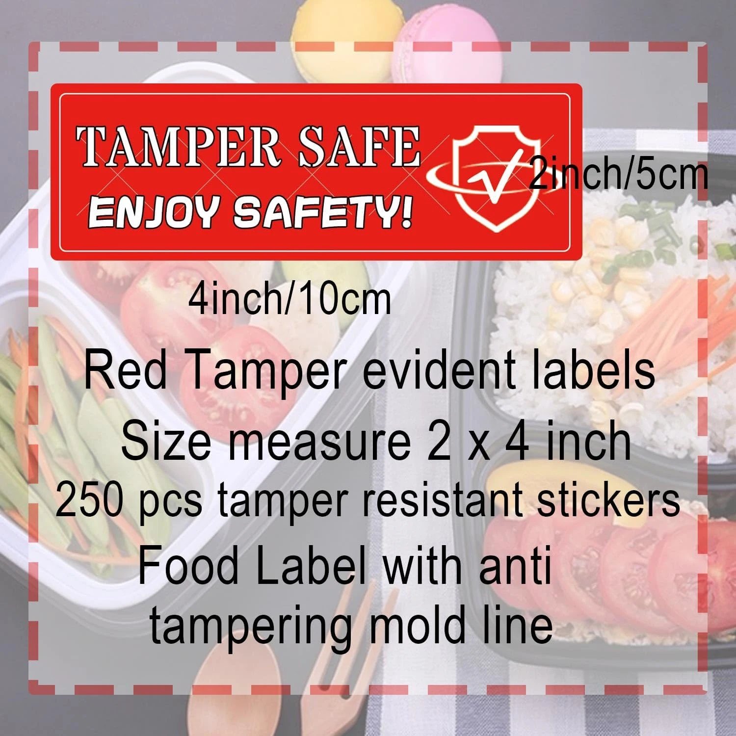 Tamper Safe Stickers Tamper-Evident Label Seals 2 * 4 Inch Tamper Evident Proof Seals Sticker 250pcs