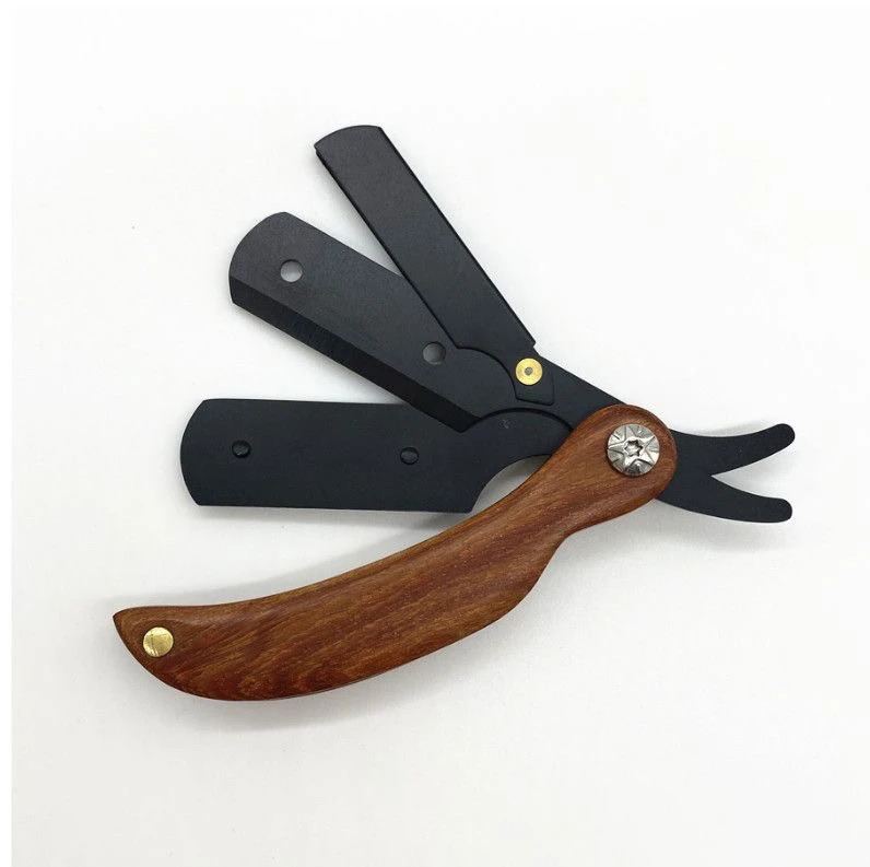 ใบมีดขนาดเล็กโกนหนวดมีดโกนมินิมีดโกนผู้ชายไม้จับตัดผมตัดผมมีดโกนแบบพกพาเปลี่ยนใบมีดประเภทมีดโกนหนวด