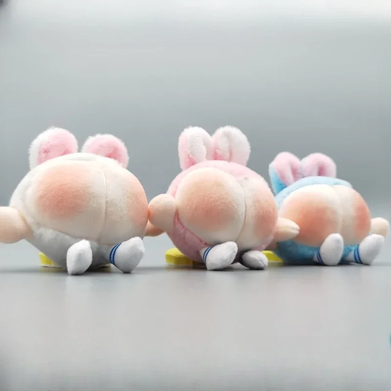 11cm Funny Peach Bunny Butt 3 Styles with Beads Kawaii Plush Stuffed Animals Plush Pendant Exclusive Design Gifts for Kids