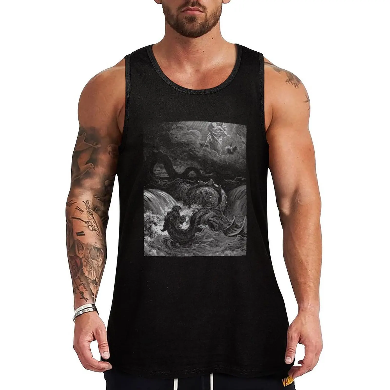 

LEVIATHAN-Gustave Dorè Tank Top Outdoor Work Tank Top Rugged Sleeveless Wear