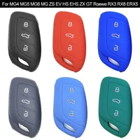 3 Button Silicone Fob Remote Control Car Key Case Cover for MG4 MG5 MG6 MG ZS EV HS EHS ZX GT Roewe RX3 RX8 ERX5 RX5 I6 I5