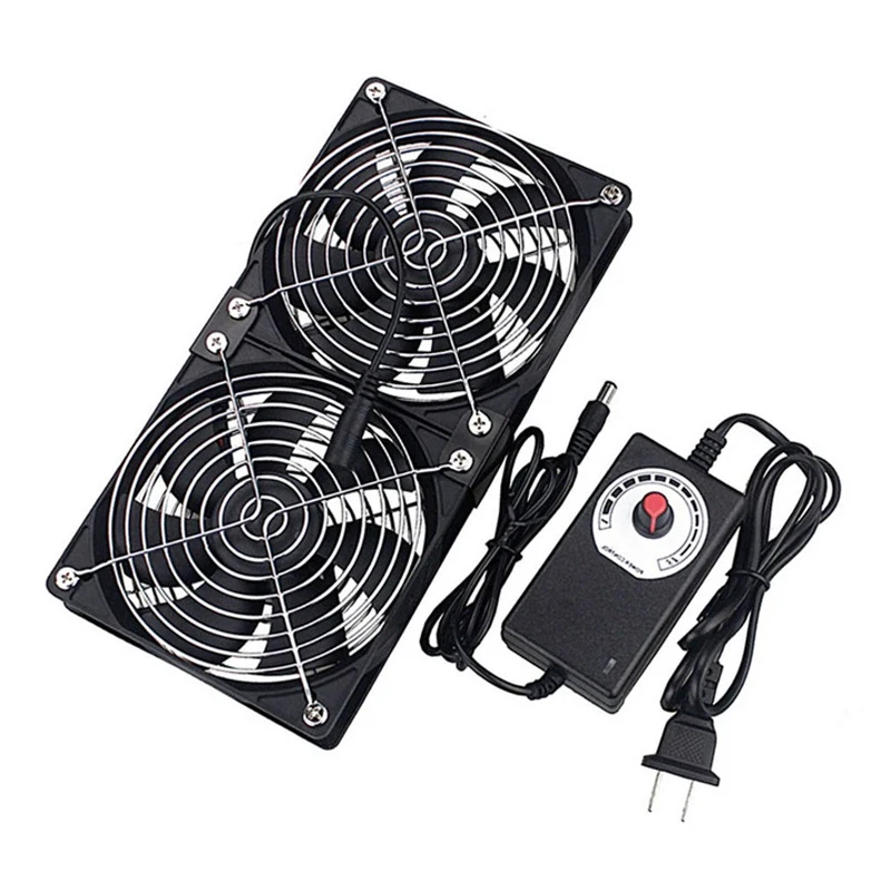 12cm 3000RPM Exhaust and Cooling Fan with Controller 3V to 12V for BTC Miner PC Chassis Workstation Cabinet Server Radiator