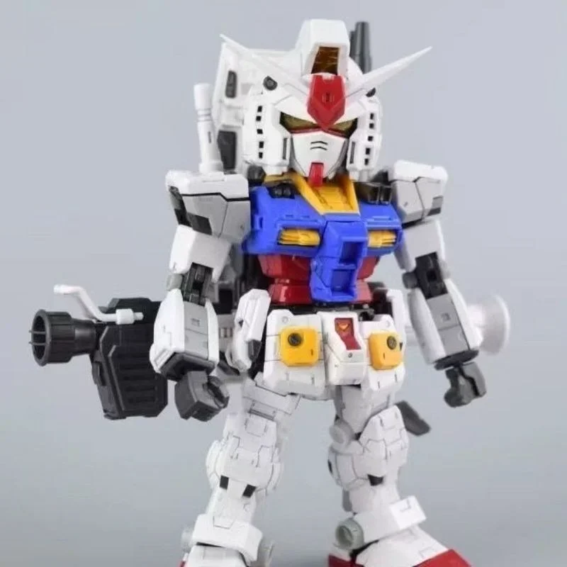 SUNTOYS SD BB RX-78 GUNDAM duża głowa kolor podstawowy podwójna broń konfiguracja Model figurka Anime rysunek prezent świeżość