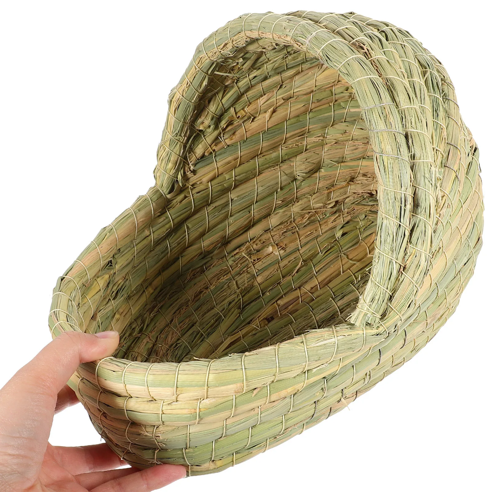 Chicken Nesting Box Natural Straw Woven Laying Nest For Hens Coop Small Animal Sleeping Warm Secure Egg Hut - Image 4