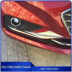 For Chevrolet Cruze 2017 2018 2019 Car Exterior Head Front Bumper Eyebrow Fog Lamp Trims Cover Strips