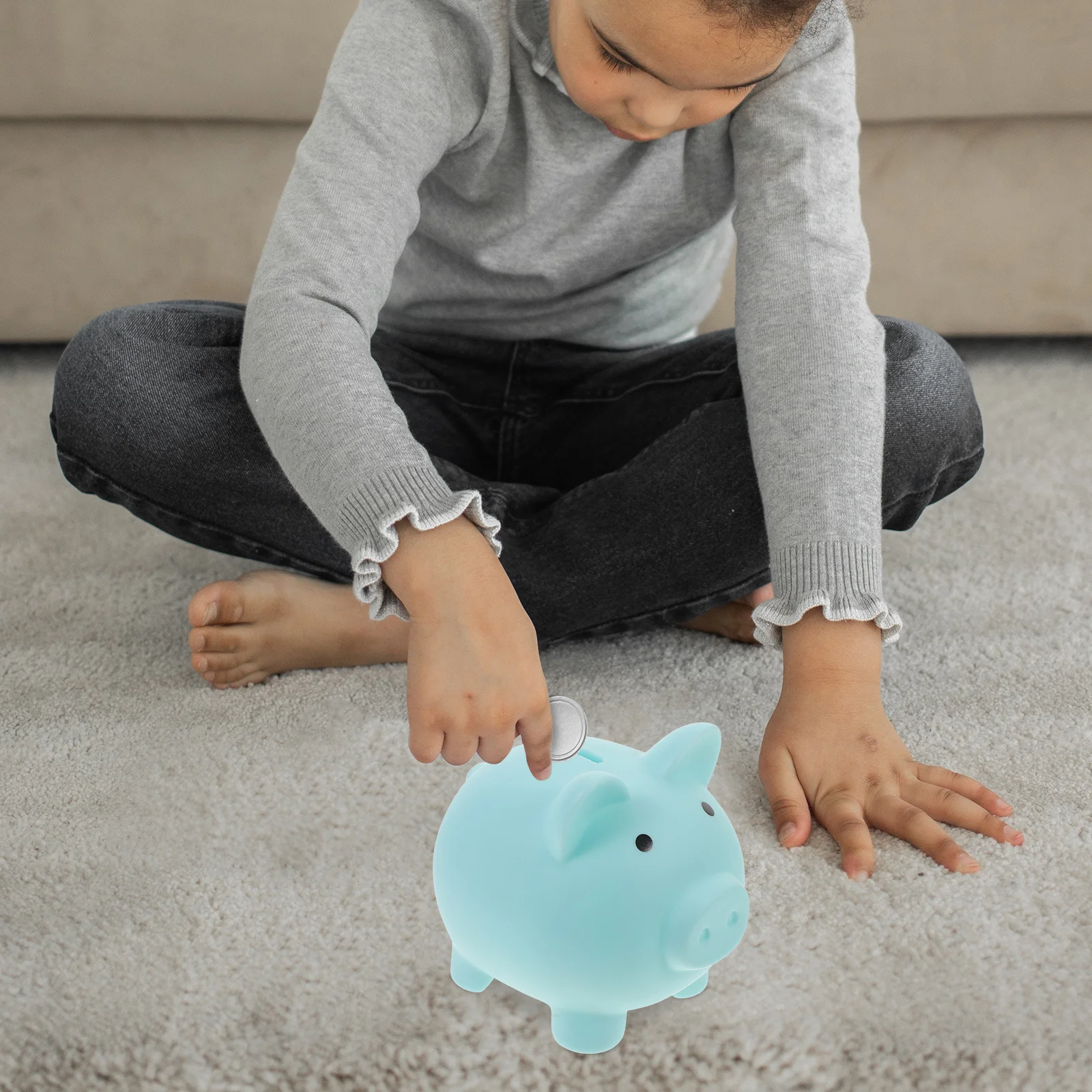 Tirelire mignonne en forme de cochon, Pot d'argent de bureau, joli Pot d'épargne décoratif pour enfants, garçons et filles, cadeau d'anniversaire