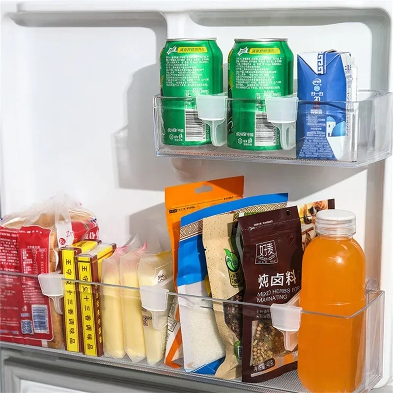 Refrigerator Storage Partition Board Retractable Plastic Divider Storage Splint Kitchen Bottle Can Shelf Organizer