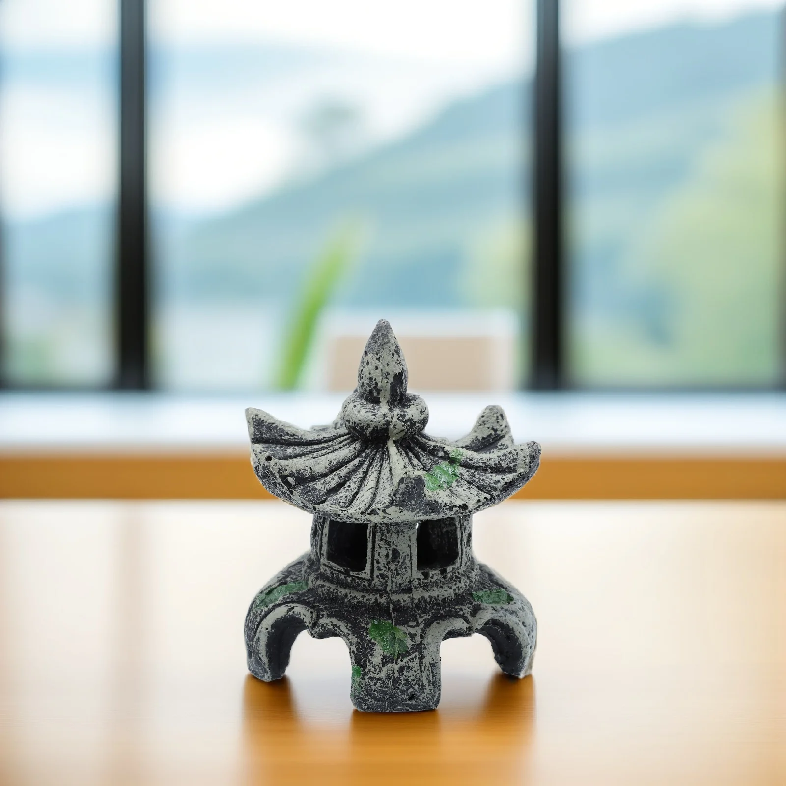 1 قطعة النمط الصيني بونساي الراتنج زخرفة لخزان الأسماك ديكور واقعية محاكاة حوض السمك الجبلي المناظر الطبيعية الزينة