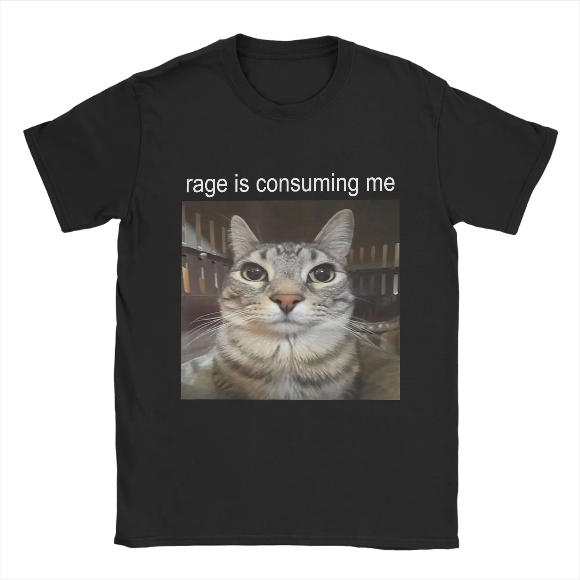 Funny Cat MeMe  Cotton T Shirt For Male Summer  Awesome T Shirts Comfortable Leisure Tees Plus Size Cheap Tops
