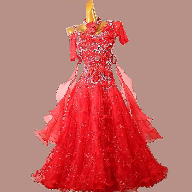 

Modern Dance Dress Standard Ballroom Dance Dress Women Tango Dress Waltz Competition Performance Costumes Ballroom Dress