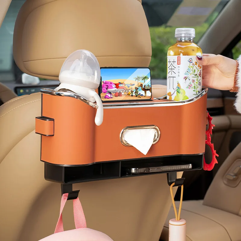 Seat Back Storage  Water Cup Holder Car Multi-functional Tissue Box Rear Storage Car Supplies
