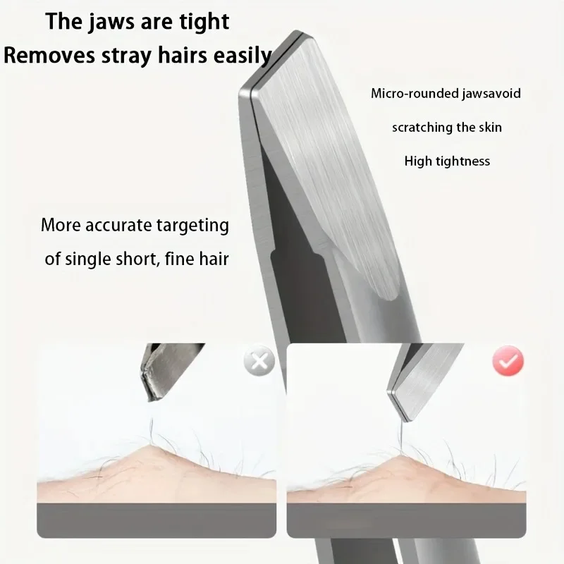 4本セット 日本製 バナナ型 ステンレス製 精密ピンセットセット 無香料 眉毛、まつげ、毛先除去用