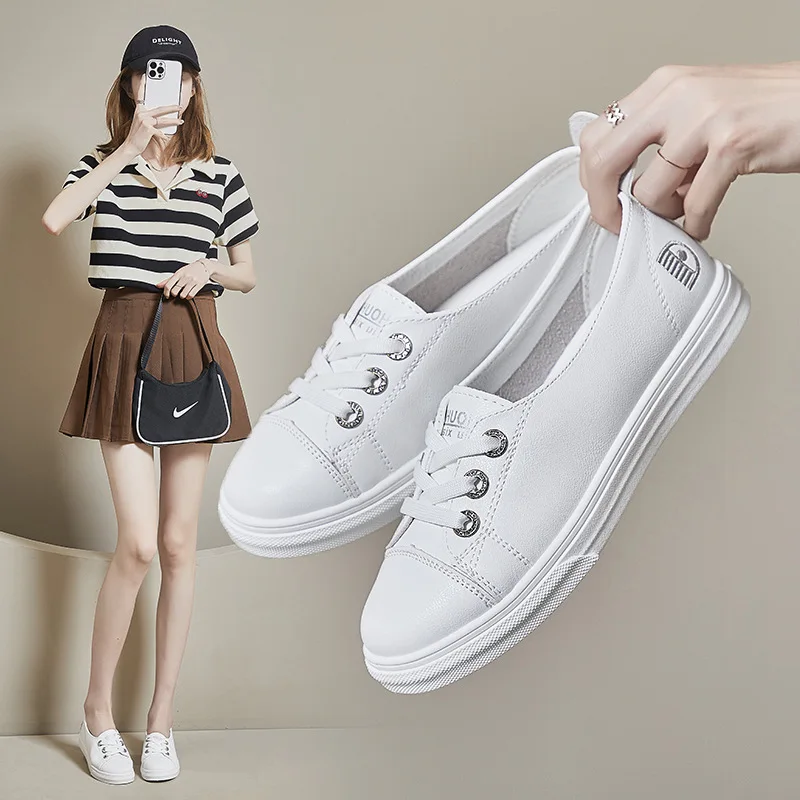 

2025 летние новые белые туфли, туфли для уличной фотографии, студентки, дышащие спортивные туфли для отдыха, уличной фотографии, прилив