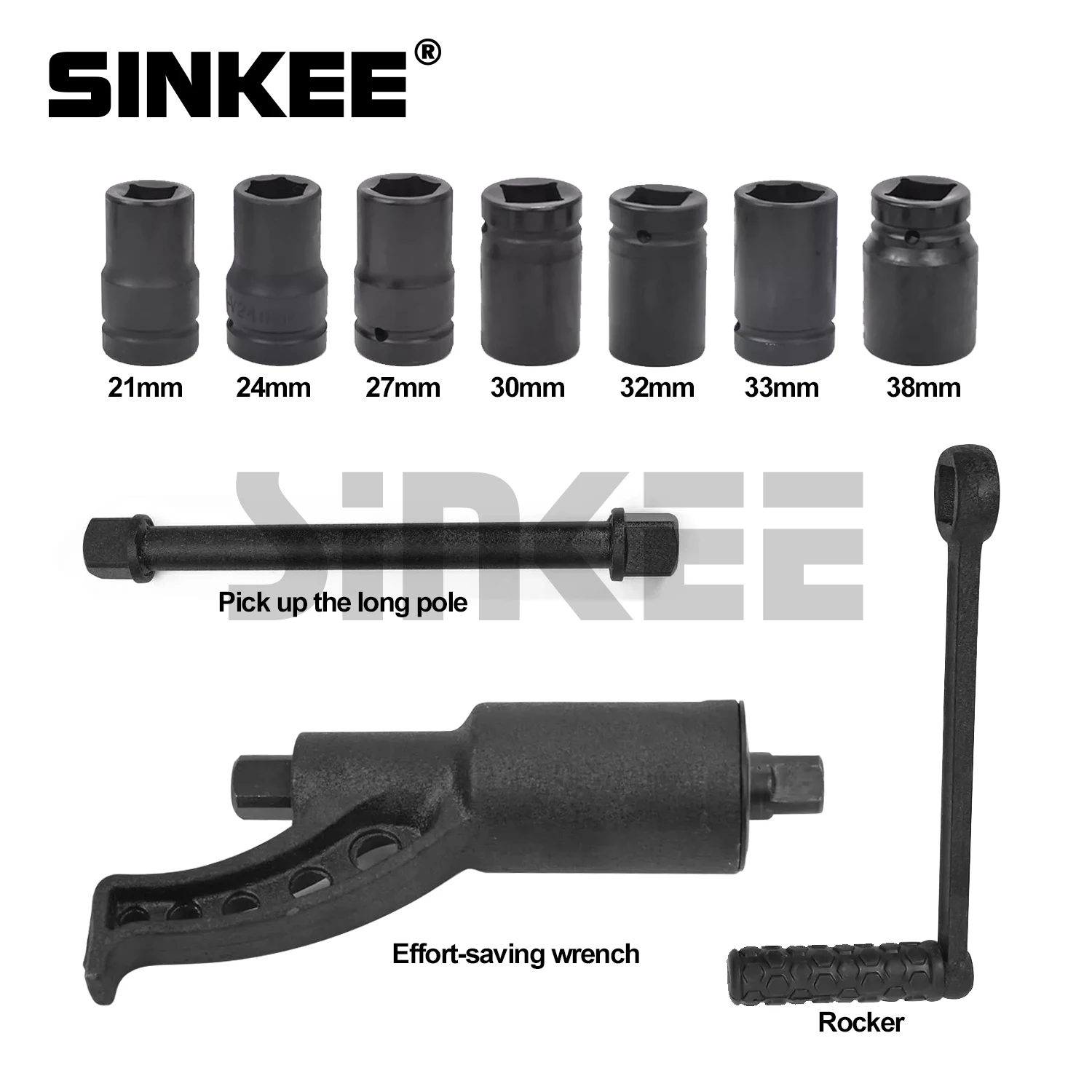 Truck Tyre Hand Torque Multiplier Wheel Lug Nut Wrench Sockets Labor Saving Wrench Tire Repair Tool Set