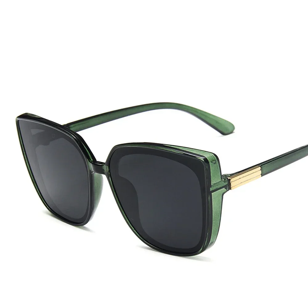 Trendige Designer-Sonnenbrille für Damen im Vintage-Retro-Stil, modische Plastik-Katzenaugen-Sonnenbrille mit großem Rahmen, Damenbrille, UV400-Schutz