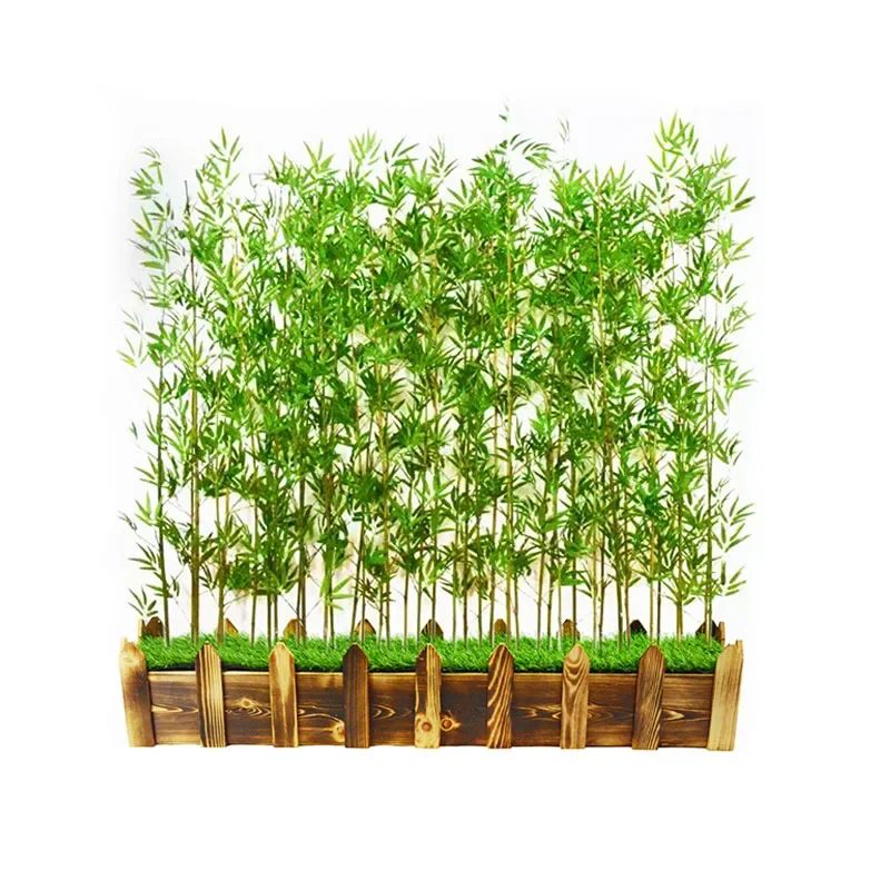 10PCS Artificial Green Bamboos Fake Plants Home Decor Artificial Plants House Enclosure Room Garden Outdoor Decoration Wholesale