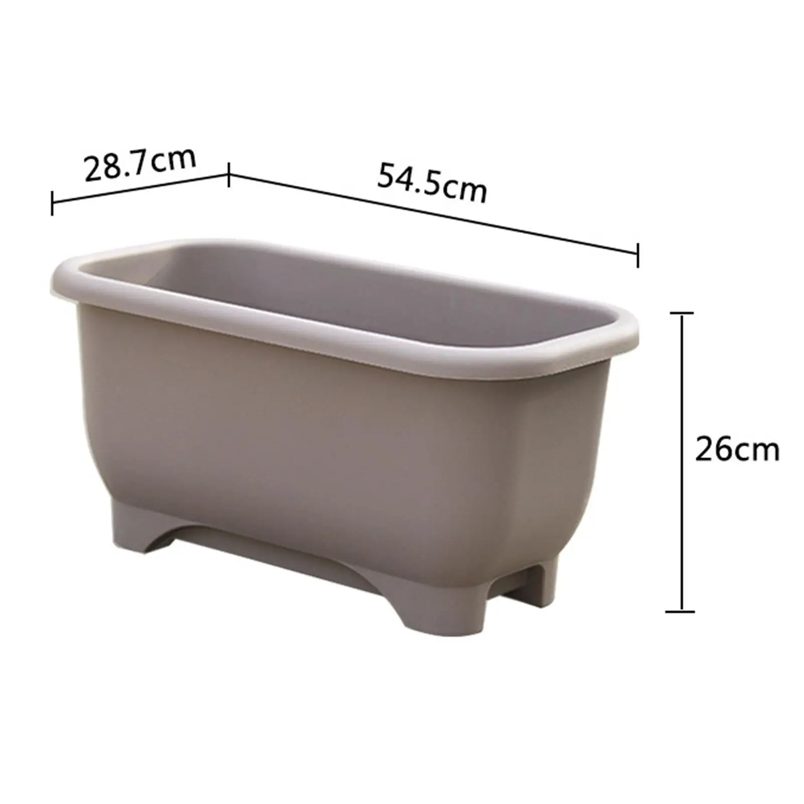 Panela retangular para varanda e casa, Strip er Pot, Portátil