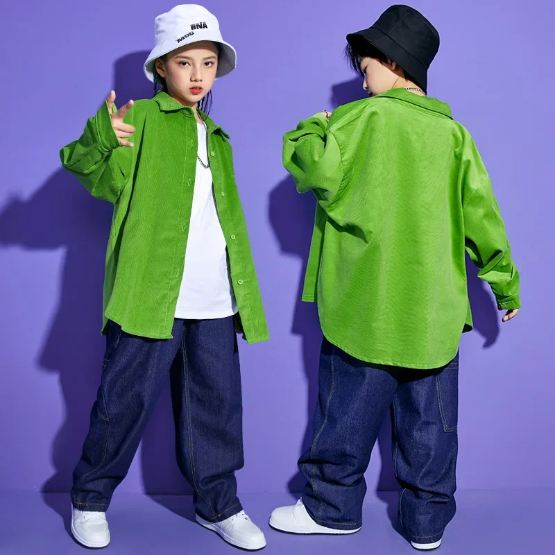 Casual Jazz Dance Anzug Leistung Praxis Kostüme Mädchen Kind Moderne Hip Hop Ballsaal Kleidung Outfit Street Dance Bühne Zeigen