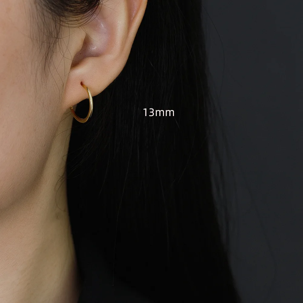 ANDYWEN 925 Sterling Silver 5mm to 13mm Circle Piercing Hoops Earrings Huggies 2026 Women Fine Wholesale Factory Jewelry Gift