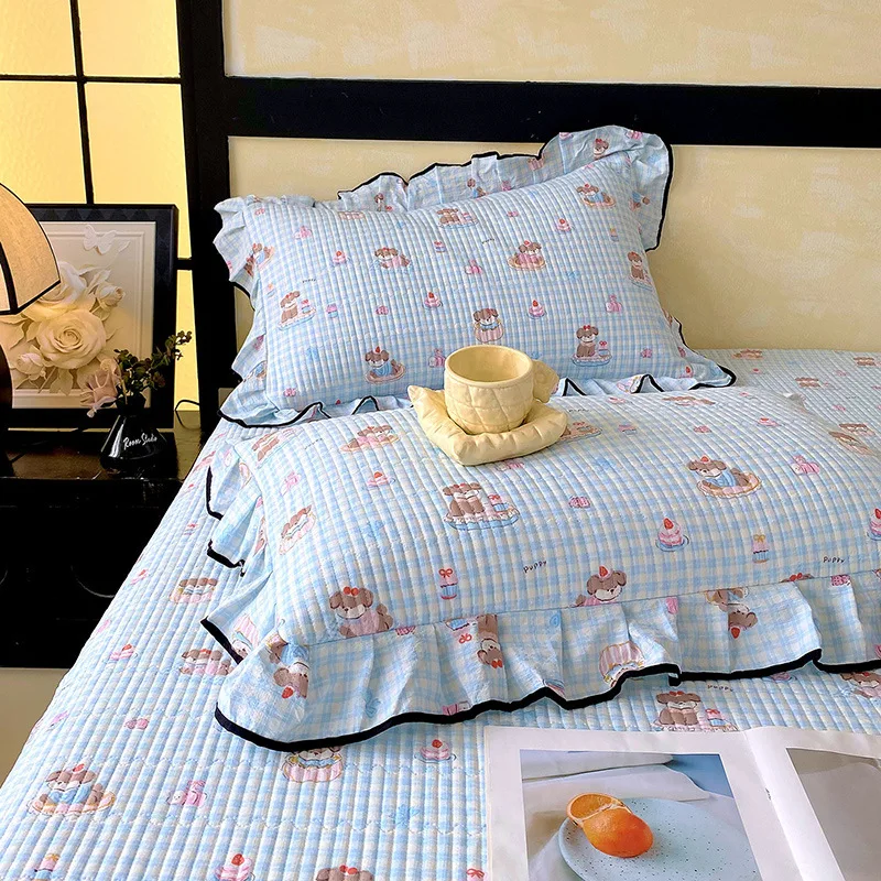 

2025 New Class A Cloud-sensing Double-layer Yarn Cotton Floral Edge Pillow Case Single Pillowcase Single Piece Pillowcases