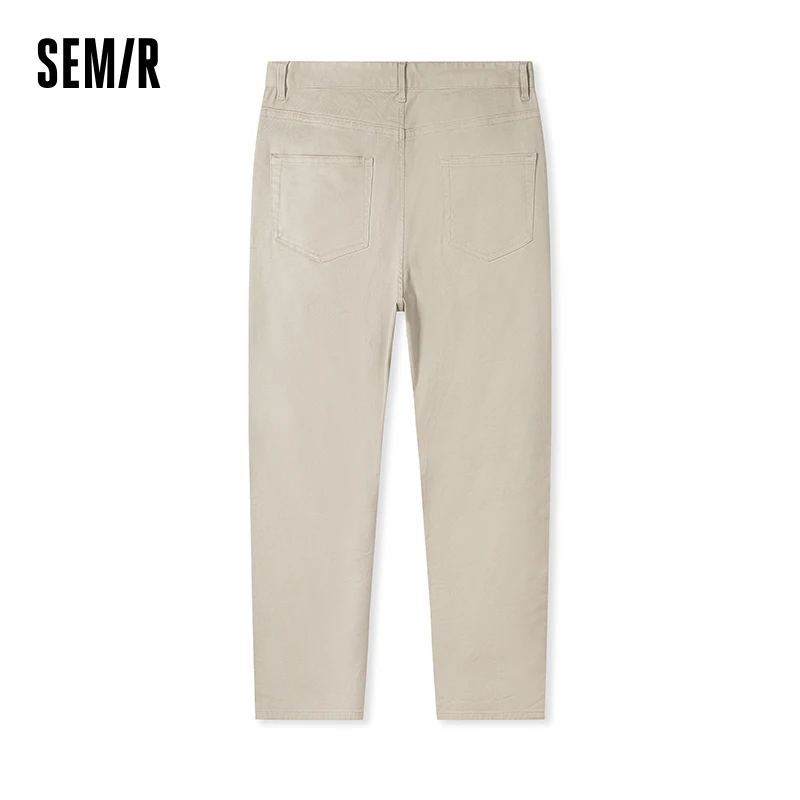 Semir Casual Pants Men 2024 Autumn New Simple and Versatile Slimming Straight-Leg Pants Brushed Commuting Style Pants