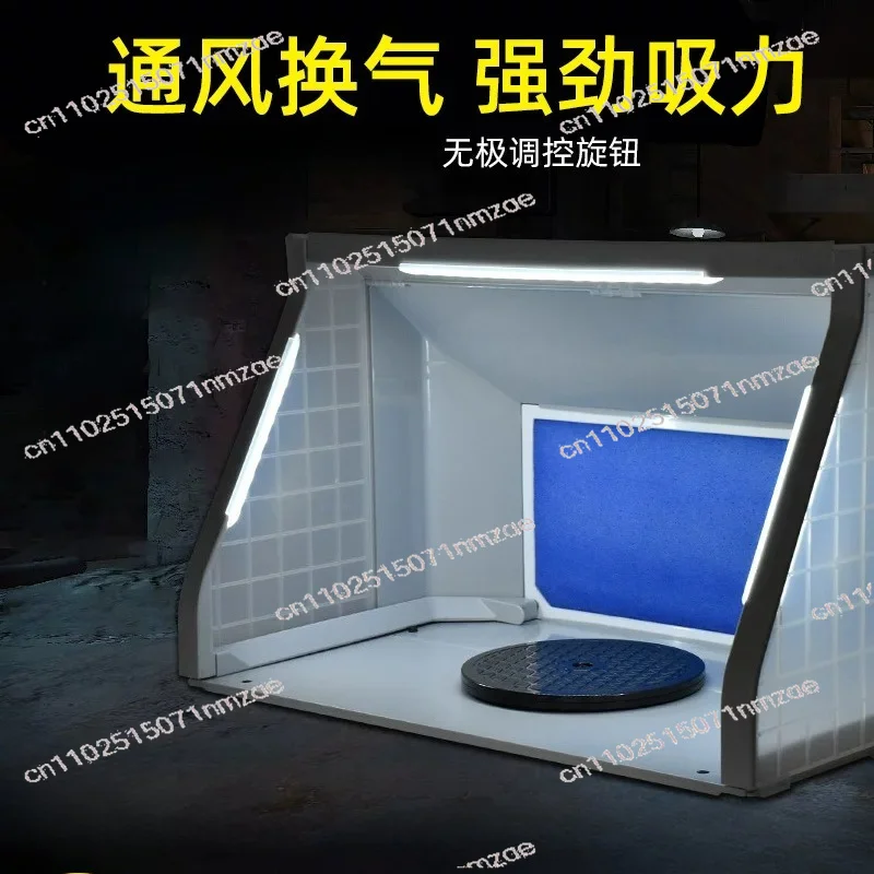 HS-E550BLK Paint Booth Exhaust Fan with Filter Spray Paint Fume Extractor 220V Fresh Air Circulation
