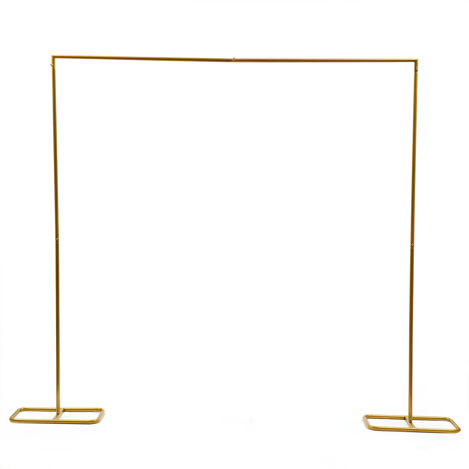 2.1x2m / 79x83inch Gold Wedding Arch Square Backdrop Stand Wedding Balloon Arch Stand Metal Frame for Ceremony Background Deco