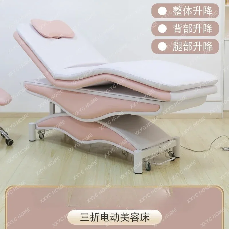 Electric beauty bed Micro plastic surgery beauty salon lift bed Face body spa Massage tattoo bed