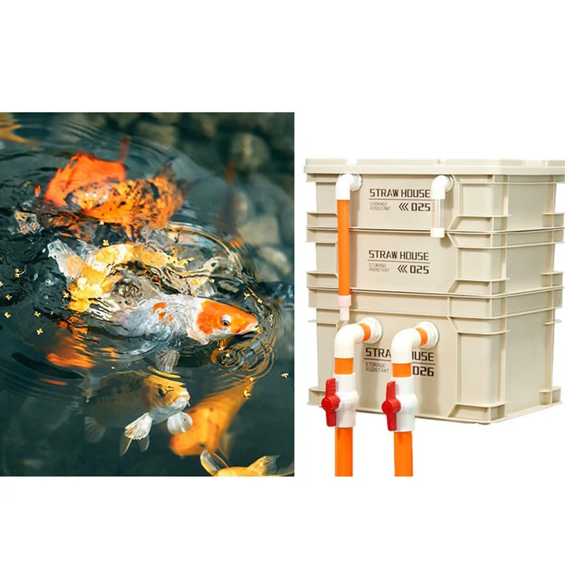 Fish Tank Filter Water Circulation External Mute Filter Bucket Fish Pond Filter Box System Outside Pet Accessories Equipment